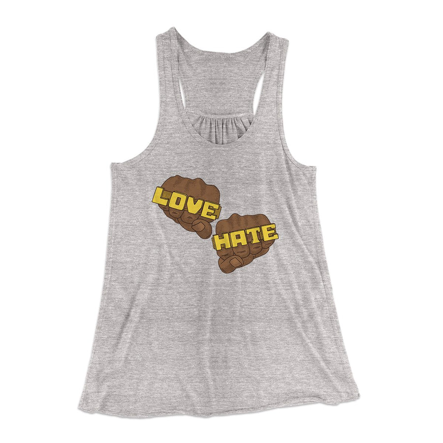 Love Hate Women's Flowey Tank Top | Funny Shirt from Famous In Real Life
