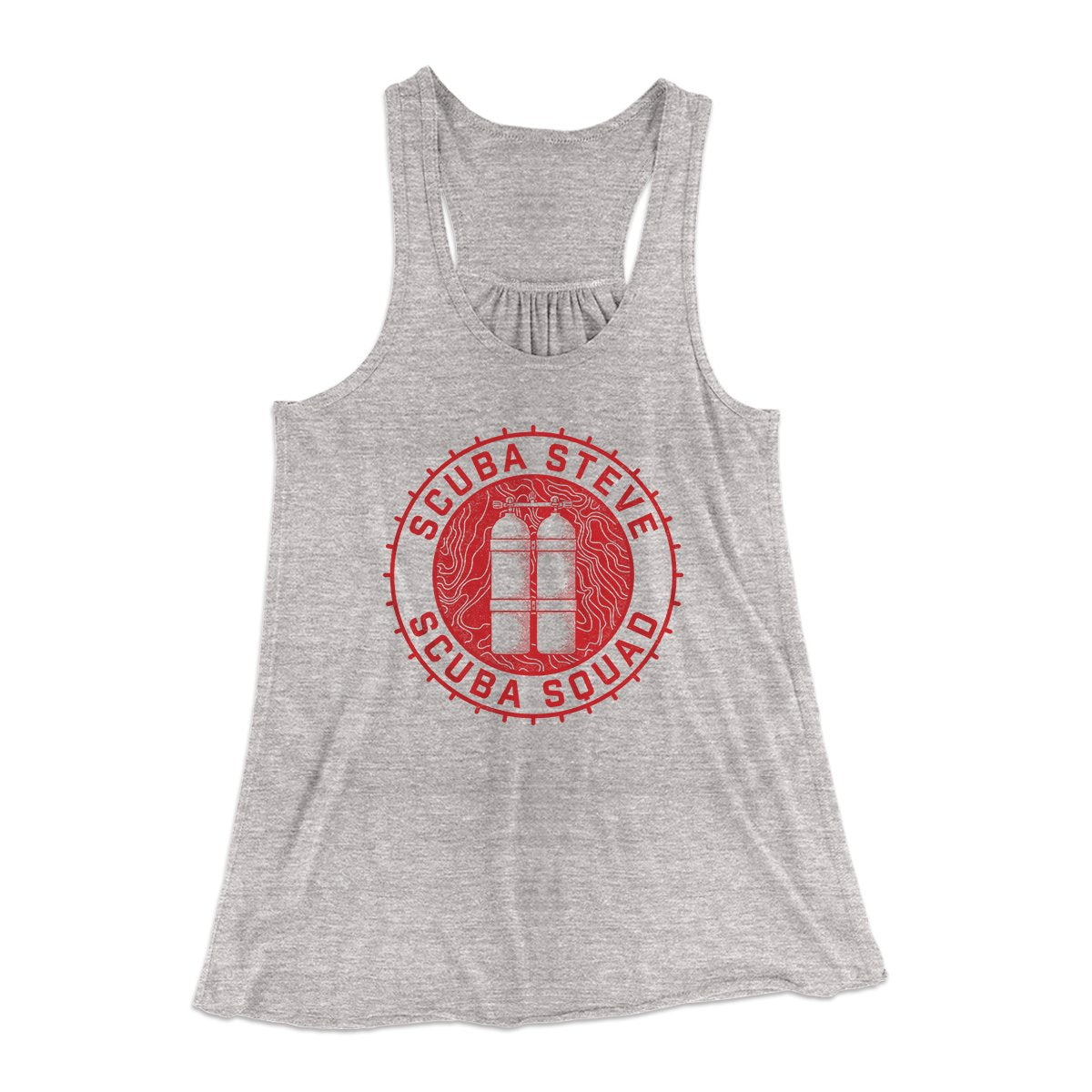 Scuba Steve Scuba Squad Women's Flowey Tank Top Athletic Heather | Funny Shirt from Famous In Real Life
