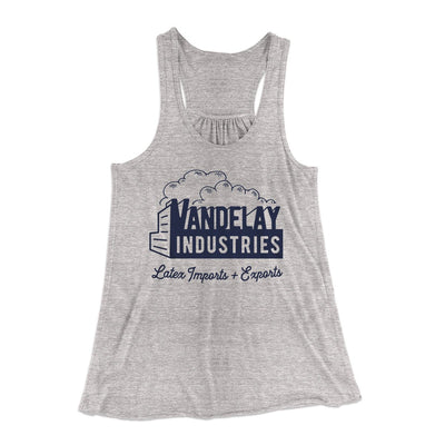 Vandelay Industries Women's Flowey Tank Top Athletic Heather | Funny Shirt from Famous In Real Life