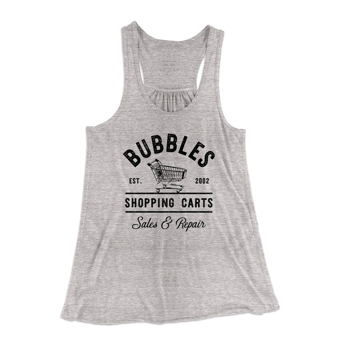 Bubbles Shopping Carts Women's Flowey Tank Top | Funny Shirt from Famous In Real Life