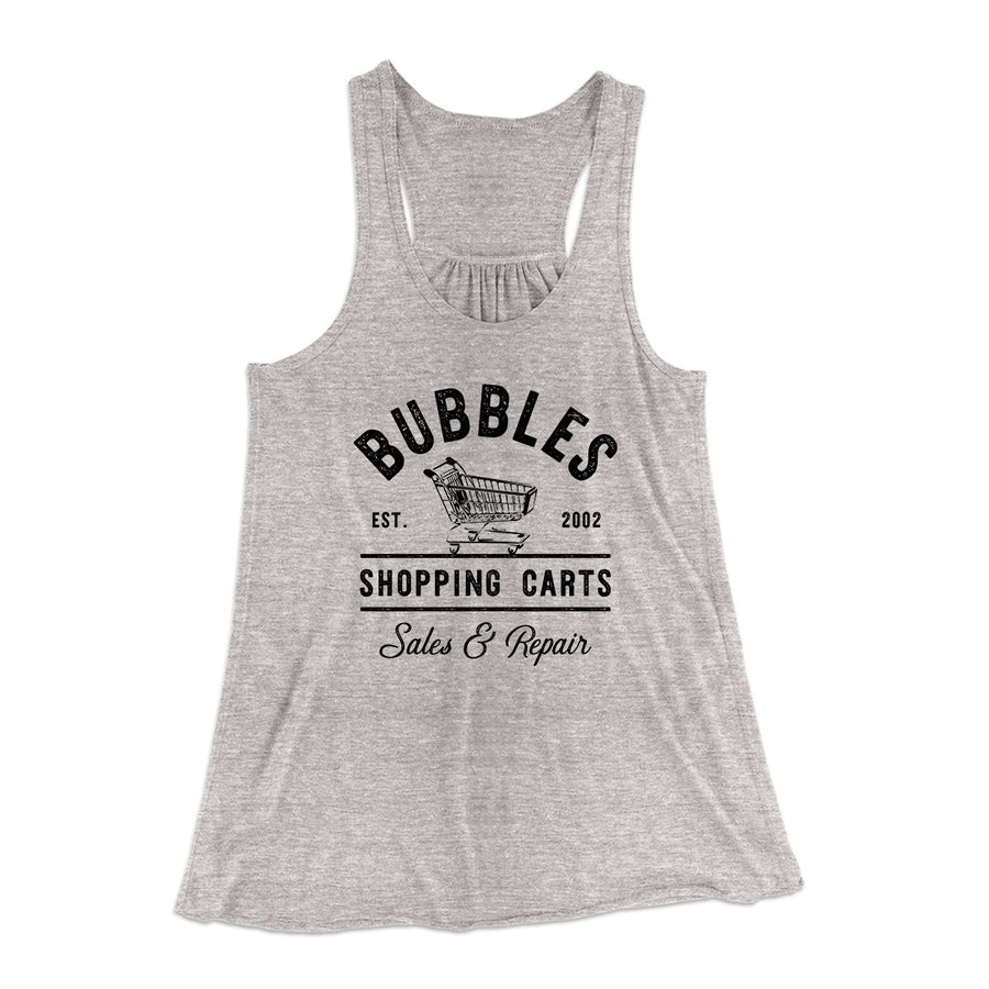 Bubbles Shopping Carts Women's Flowey Tank Top | Funny Shirt from Famous In Real Life
