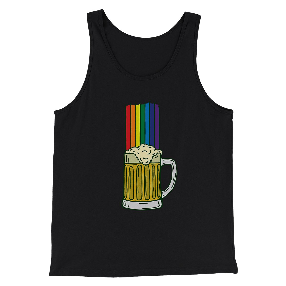 Beer Rainbow Men/Unisex Tank Top | Funny Shirt from Famous In Real Life