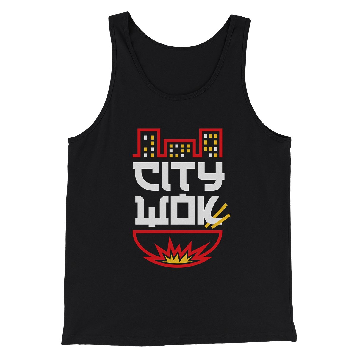 City Wok Men/Unisex Tank Top | Funny Shirt from Famous In Real Life