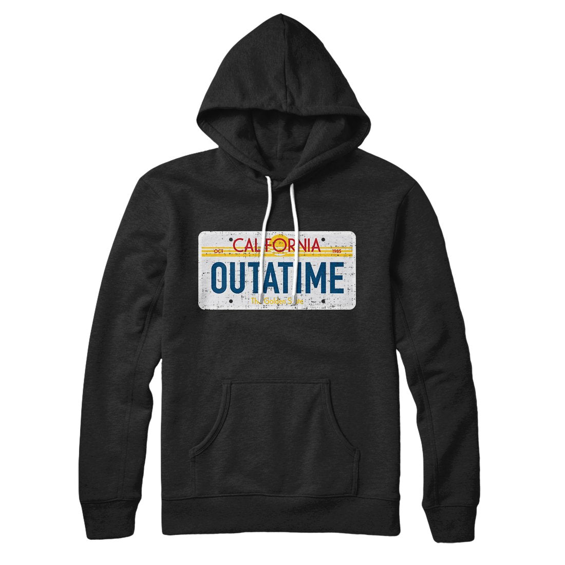 Outatime License Plate Hoodie | Funny Shirt from Famous In Real Life