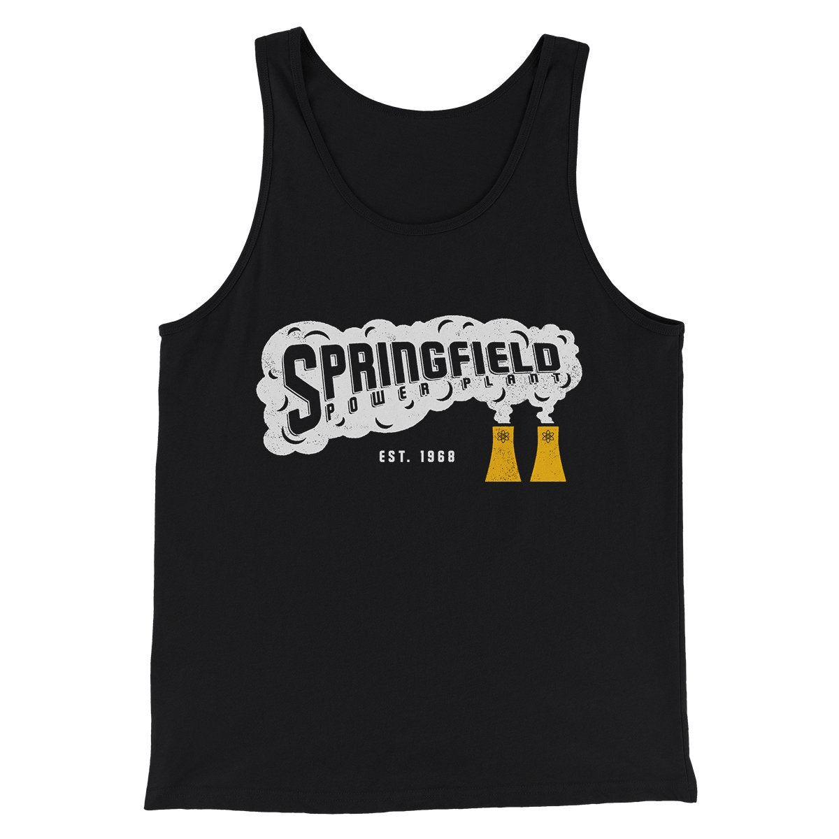 Springfield Power Plant Men/Unisex Tank Top Black | Funny Shirt from Famous In Real Life