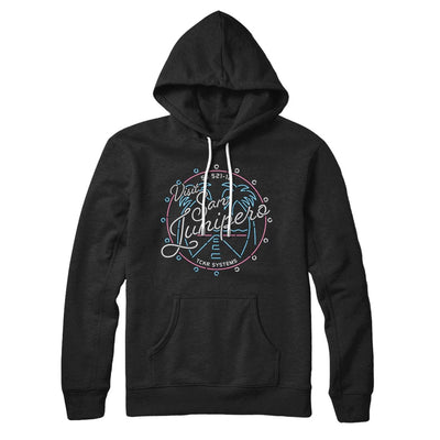 Visit San Junipero Hoodie Black | Funny Shirt from Famous In Real Life