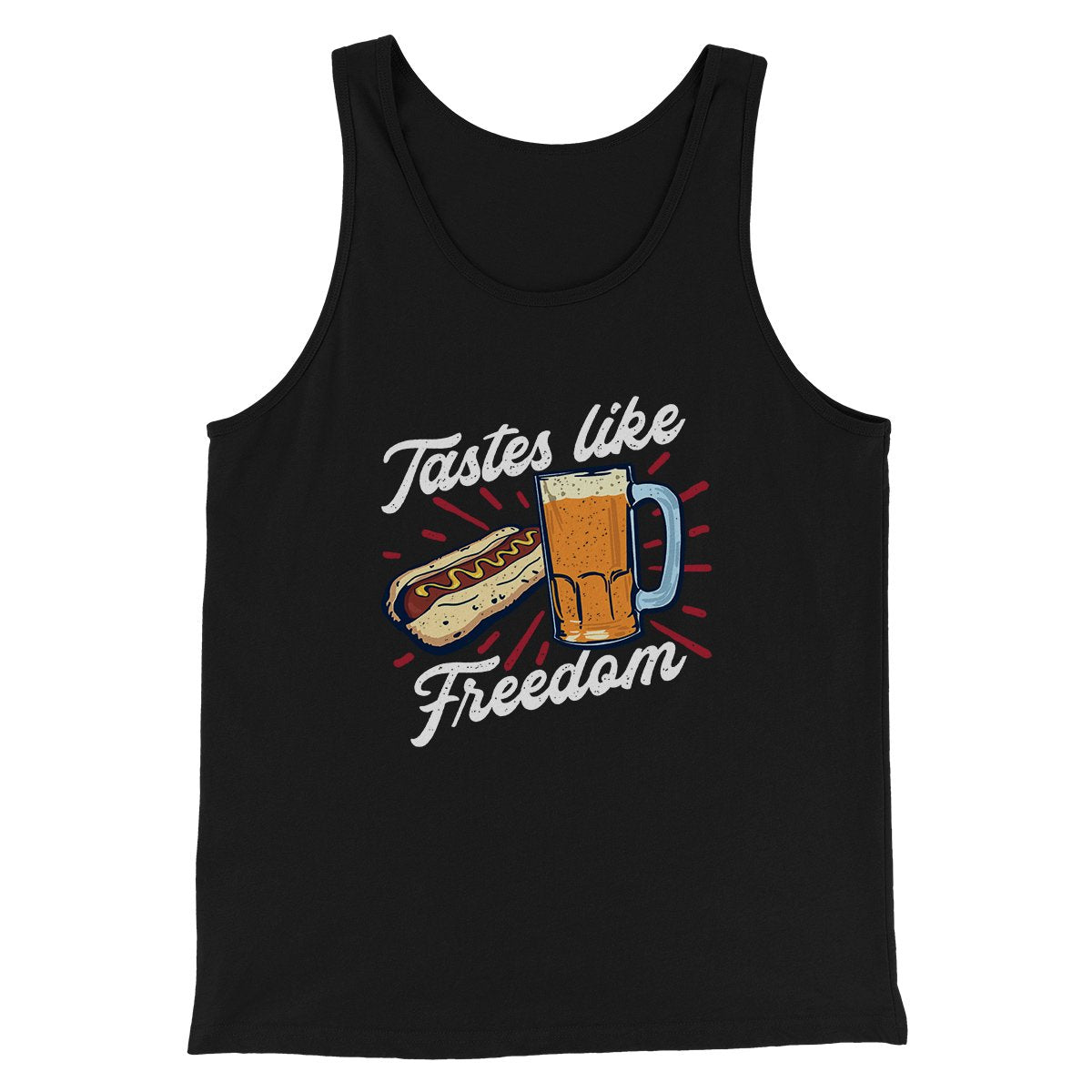 Tastes Like Freedom Men/Unisex Tank Black | Funny Shirt from Famous In Real Life