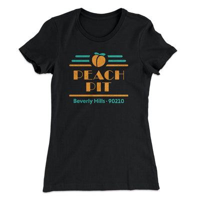 Peach Pit Diner Women's T-Shirt Black | Funny Shirt from Famous In Real Life
