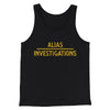 Alias Investigations Men/Unisex Tank Top Black | Funny Shirt from Famous In Real Life