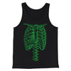 Green Spinal Skeleton Funny Movie Men/Unisex Tank Top Black | Funny Shirt from Famous In Real Life