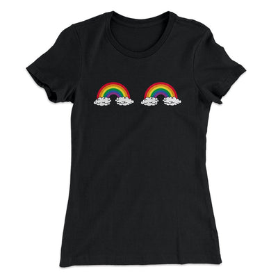 Rainbow Bra Women's T-Shirt Black | Funny Shirt from Famous In Real Life