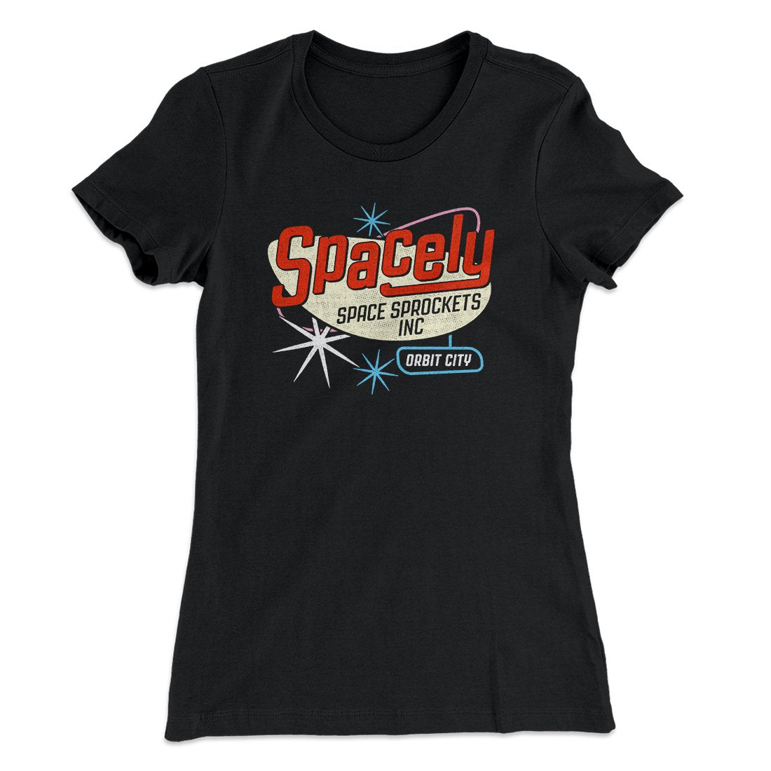 Spacely Space Sprockets Women's T-Shirt | Funny Shirt from Famous In Real Life