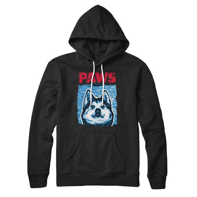PAWS Dog Hoodie Black | Funny Shirt from Famous In Real Life