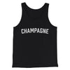 Champagne Men/Unisex Tank Top Black | Funny Shirt from Famous In Real Life