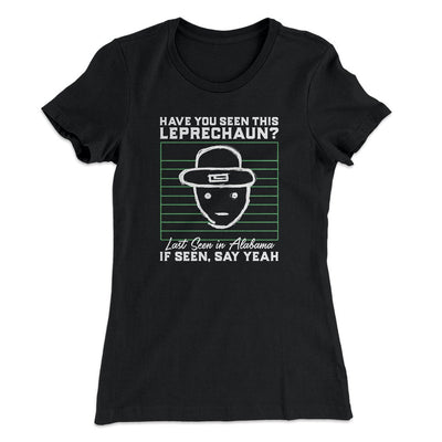 Alabama Leprechaun Amateur Sketch Women's T-Shirt Black | Funny Shirt from Famous In Real Life