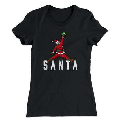 Air Santa Women's T-Shirt Black | Funny Shirt from Famous In Real Life
