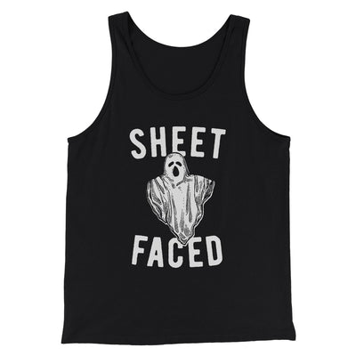 Sheet Faced Men/Unisex Tank Top Black | Funny Shirt from Famous In Real Life