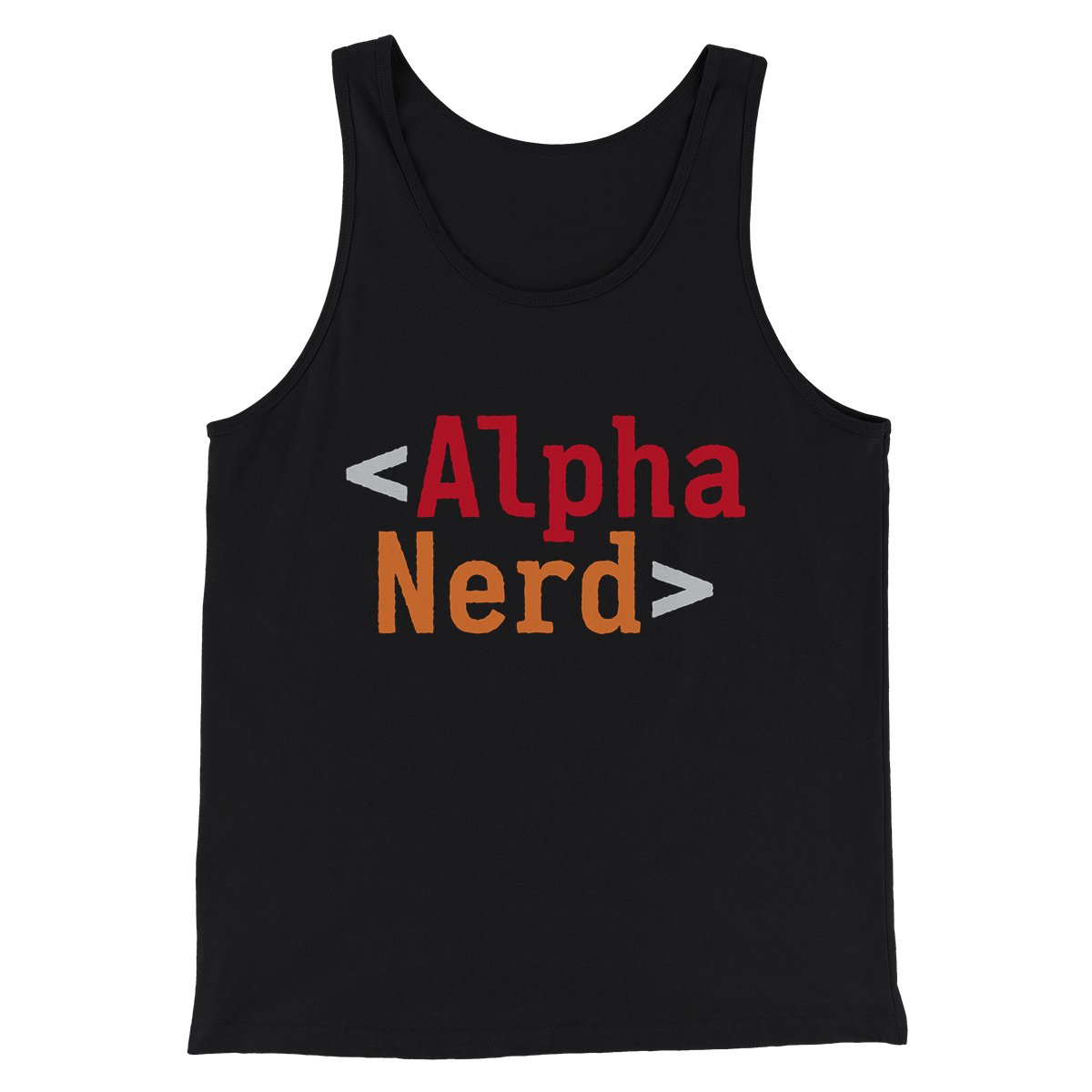 Alpha Nerd Men/Unisex Tank Top Black | Funny Shirt from Famous In Real Life