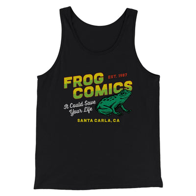 Frog Comics Funny Movie Men/Unisex Tank Top Black | Funny Shirt from Famous In Real Life