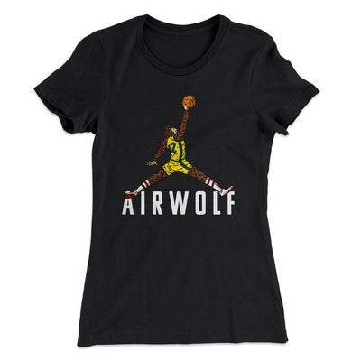 Air Wolf Women's T-Shirt Black | Funny Shirt from Famous In Real Life