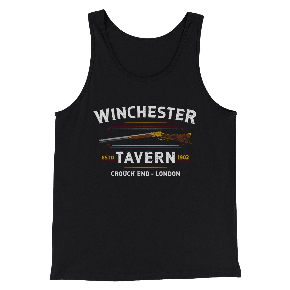 Winchester Tavern Funny Movie Men/Unisex Tank Top Black | Funny Shirt from Famous In Real Life