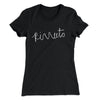Rizzuto Cursive Women's T-Shirt Black | Funny Shirt from Famous In Real Life