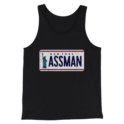 Assman Men/Unisex Tank Top Black | Funny Shirt from Famous In Real Life