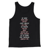 Arya's Kill List Men/Unisex Tank Top Black | Funny Shirt from Famous In Real Life