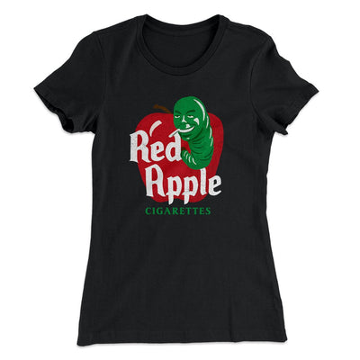 Red Apple Cigarettes Women's T-Shirt Black | Funny Shirt from Famous In Real Life