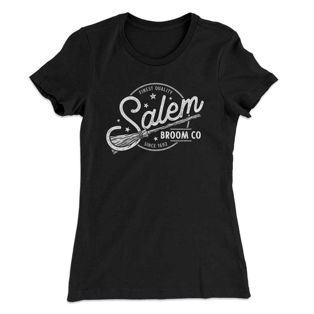 Salem Broom Company Women's T-Shirt Black | Funny Shirt from Famous In Real Life