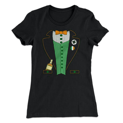 Irish Leprechaun Suit Women's T-Shirt Black | Funny Shirt from Famous In Real Life