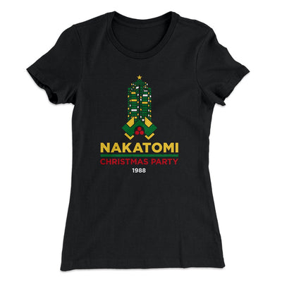 Nakatomi Plaza Christmas Party Women's T-Shirt Black | Funny Shirt from Famous In Real Life