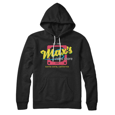 Max's Video Store Hoodie Black | Funny Shirt from Famous In Real Life