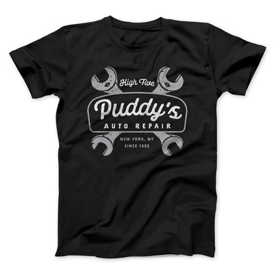 Puddy's Auto Repair Men/Unisex T-Shirt Black | Funny Shirt from Famous In Real Life