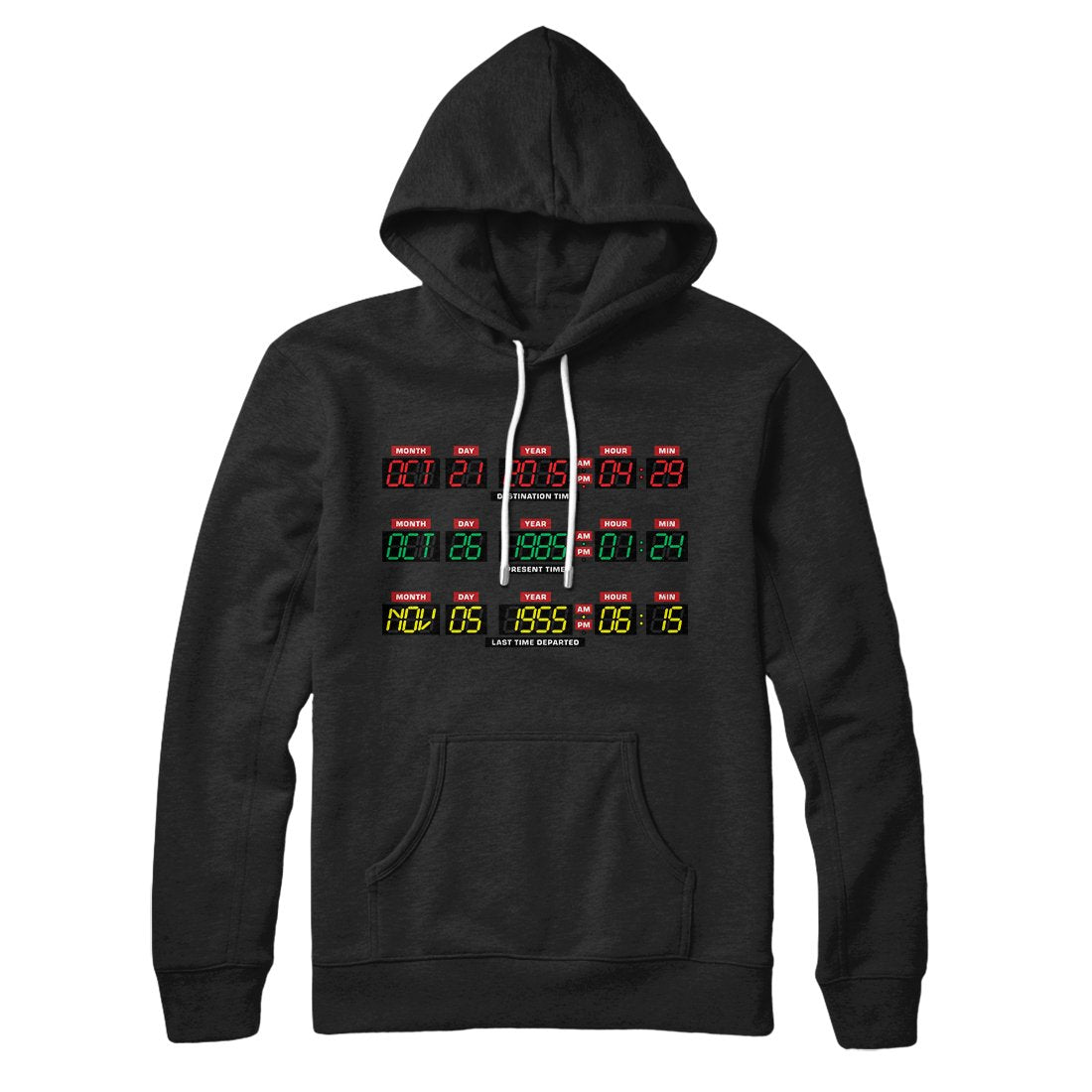 Time Machine Dashboard Hoodie Black | Funny Shirt from Famous In Real Life