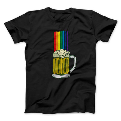Beer Rainbow Men/Unisex T-Shirt Black | Funny Shirt from Famous In Real Life