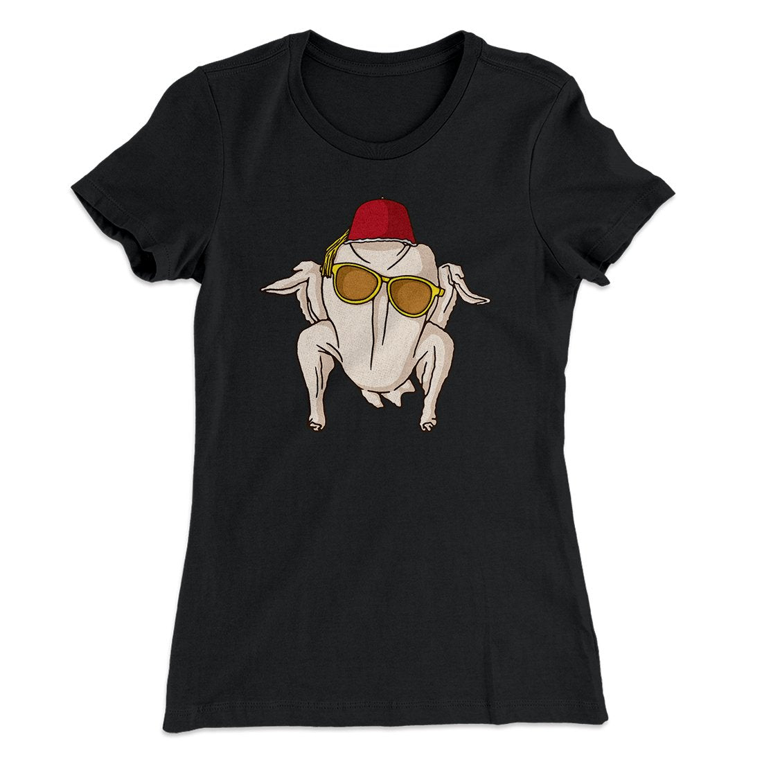 Monica Turkey Head Funny Thanksgiving Women's T-Shirt | Funny Shirt from Famous In Real Life