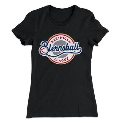 Earthican Blernsball League Women's T-Shirt Black | Funny Shirt from Famous In Real Life