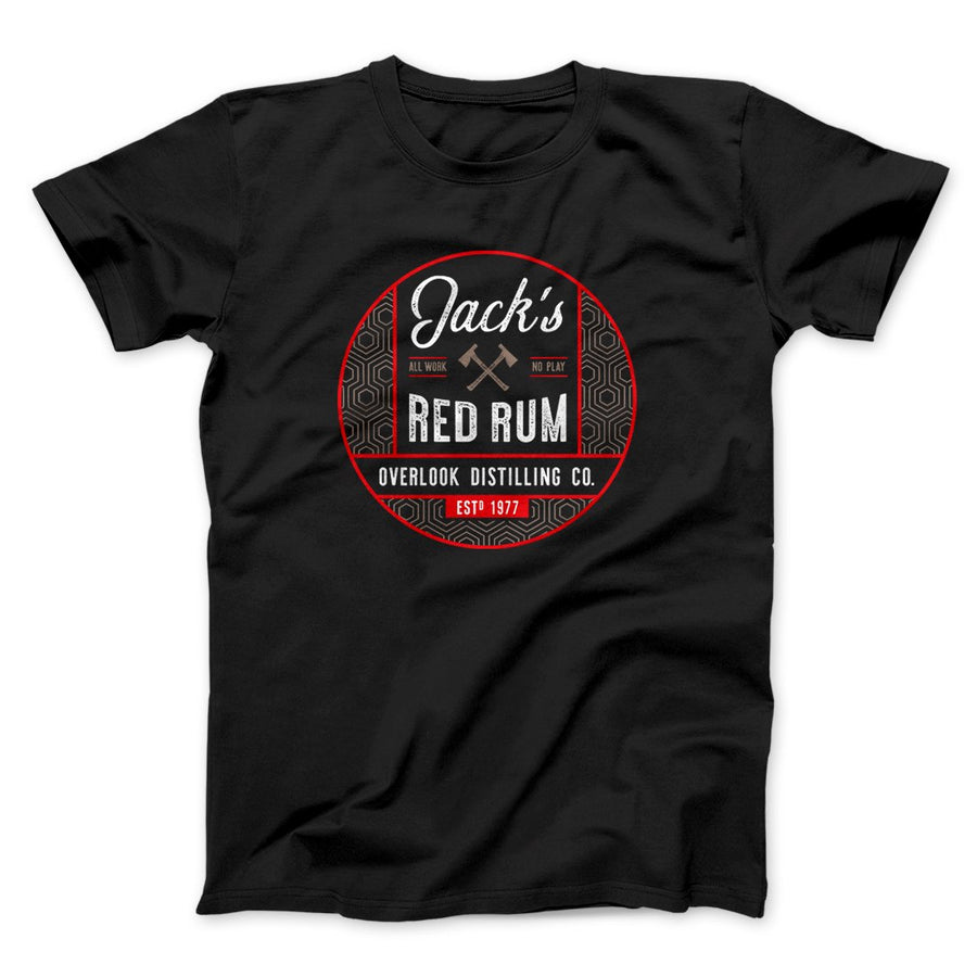 Jack's Red Rum Funny Movie Men/Unisex T-Shirt Black | Funny Shirt from Famous In Real Life