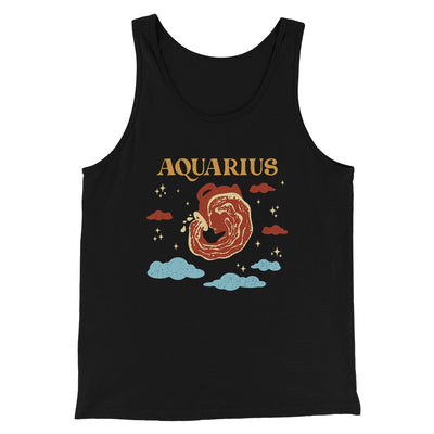 Aquarius Men/Unisex Tank Black | Funny Shirt from Famous In Real Life