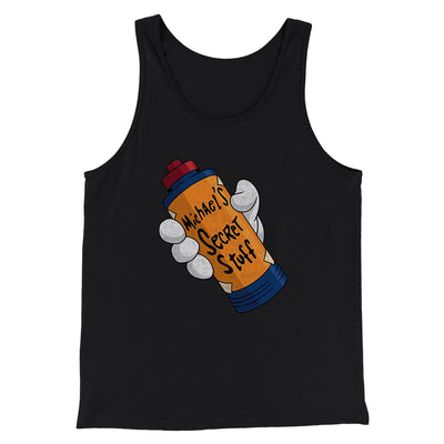 Michael's Secret Stuff Funny Movie Men/Unisex Tank Top Black | Funny Shirt from Famous In Real Life