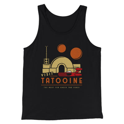 Visit Tatooine Men/Unisex Tank Top Black | Funny Shirt from Famous In Real Life