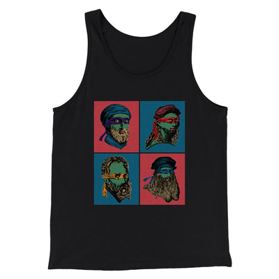 Teenage Mutant Ninja Artists Funny Movie Men/Unisex Tank Top Black | Funny Shirt from Famous In Real Life