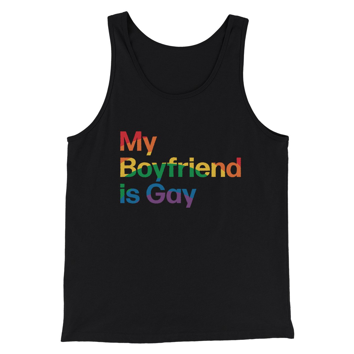 My Boyfriend Is Gay Men/Unisex Tank Top | Funny Shirt from Famous In Real Life