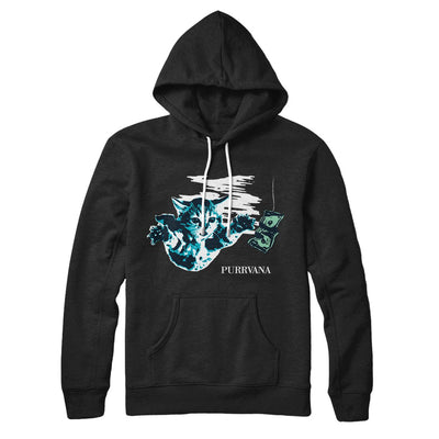 Purrvana Hoodie Black | Funny Shirt from Famous In Real Life