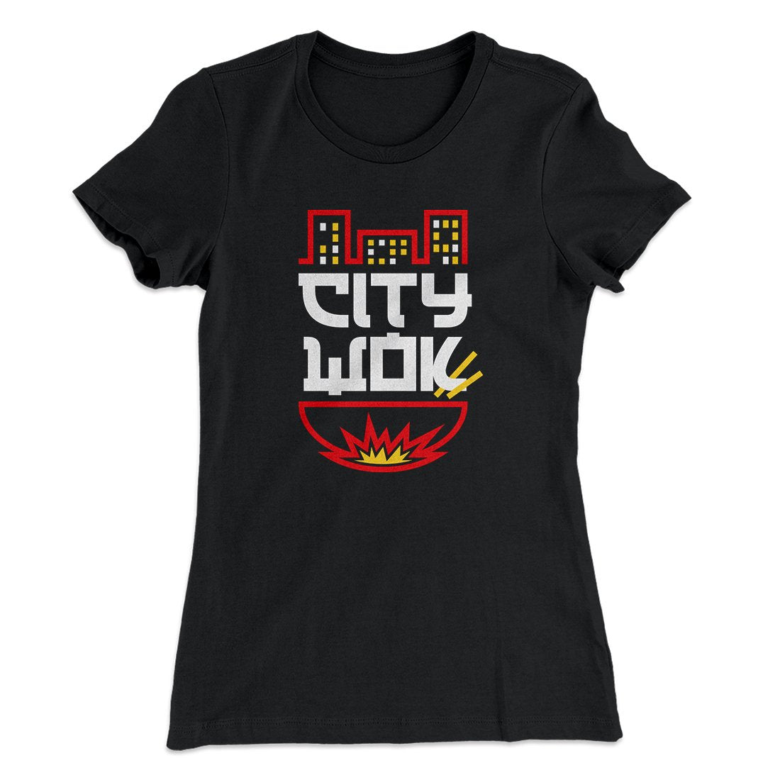 City Wok Women's T-Shirt Black | Funny Shirt from Famous In Real Life