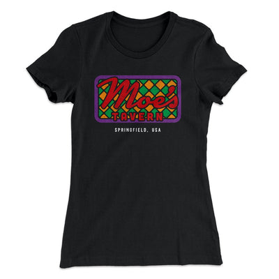 Moe's Tavern Women's T-Shirt Black | Funny Shirt from Famous In Real Life