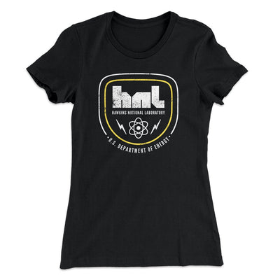 Hawkins National Laboratory Women's T-Shirt Black | Funny Shirt from Famous In Real Life