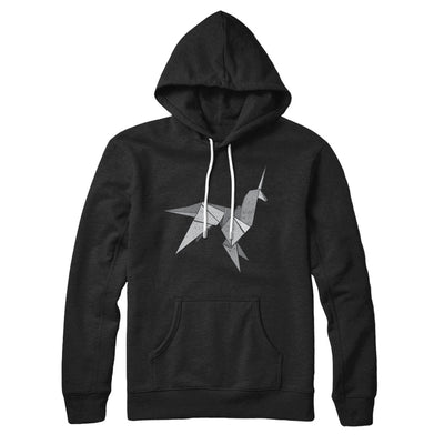 Origami Unicorn Hoodie Black | Funny Shirt from Famous In Real Life