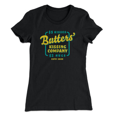 Butter's Kissing Company Women's T-Shirt Black | Funny Shirt from Famous In Real Life